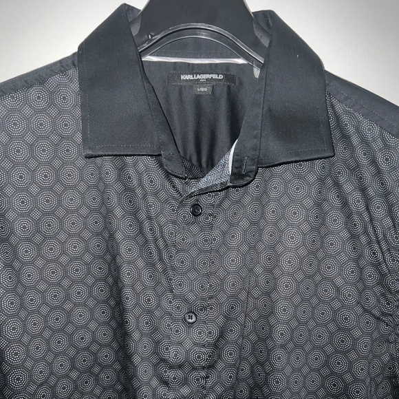 Karl Lagerfeld - Men's Long Sleeve Button Down - Picture 3 of 7